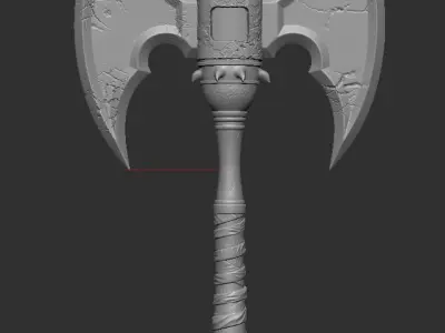 lowpoly axe gaming weapon  Free low-poly 3D model