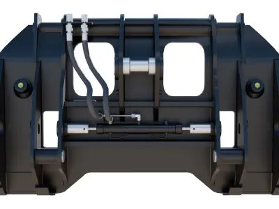 Quick Coupler for Wheel Loaders - Heavy Duty Attachment Low-poly 3D model