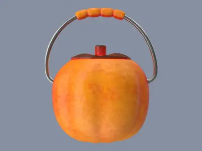 Jack-o-Lantern Scareface Bucket 3D model