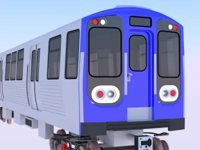 Chicago metro train 3D model