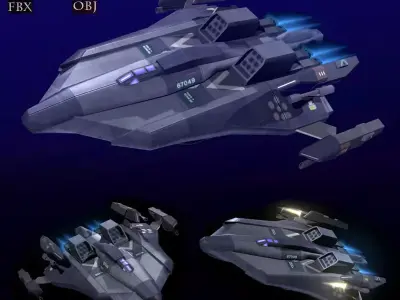 Bomber LP Low-poly 3D model