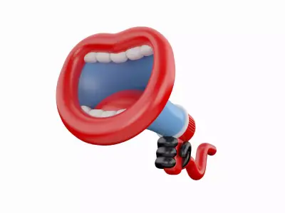Megaphone Mouth 3D model