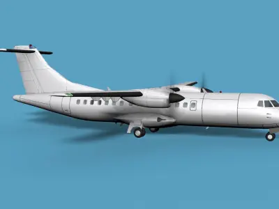 ATR  ATR-42-500 Unmarked 1 3D model