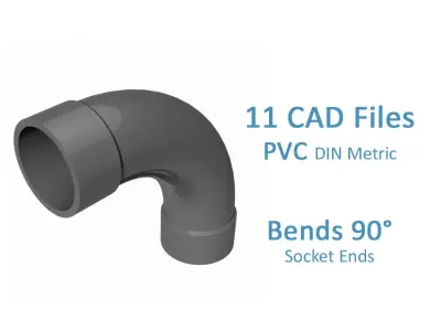 PVC Bends 90 Degrees - Socket Ends Free 3D model