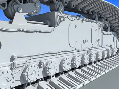 Detailed Crawler Shoe 3D model