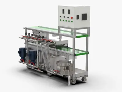 Automatic Hardware Cleaning and Conveying Machine 3D model