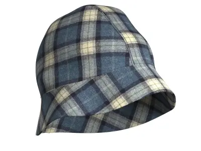 Check Bucket Hat 3D model