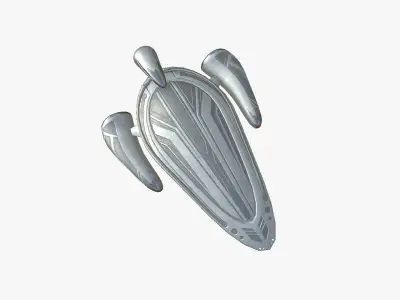 Alien Spaceship UFO H01 Steel - Sci Fi Spacecraft Design Low-poly 3D model