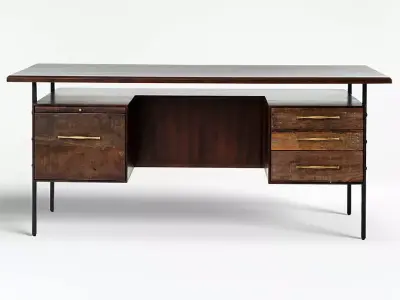 Conceptual antique wooden desk 3D model