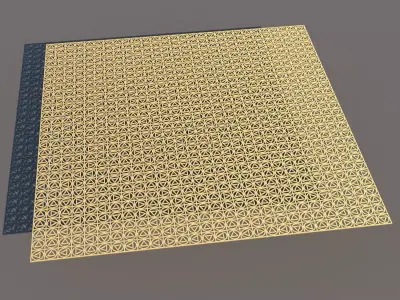 Gold Pattern Decorative Panel 4 Free 3D model