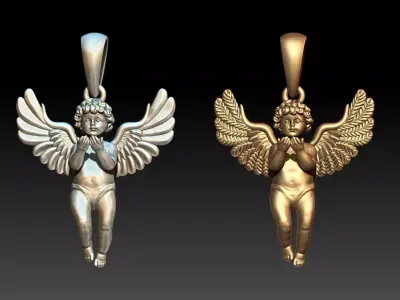 Praying baby angel M13 3D print model