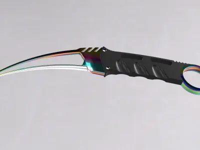 KarambitPack knife blade Low-poly 3D model