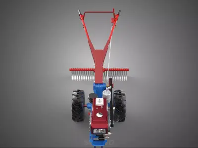 LANDSCAPE RAKE RAKES HARROW ARC IMPLEMENT MOTOBLOCK TRACTOR HAND 3D model