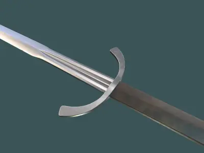 Albion Dane Medieval Sword PBR game ready Low-poly 3D model
