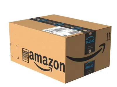 Amazon Box 1B PBR 17 Low-poly 3D model