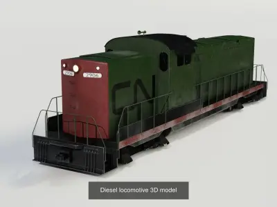 Diesel locomotive 3D models 3D Model Pack