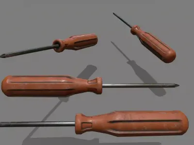 screwdriver Low-poly 3D model 51