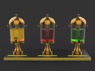Juice Jar and Juice Dispenser 3D model
