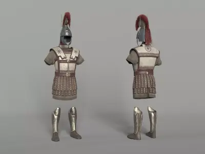  Macedonian Pezhetarios - Greek Armor  Low-poly 3D model
