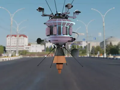 Luna Robot Low-poly 3D model