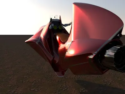Hovercraft motorcycle 3D model