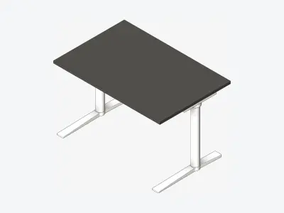 Desk - Rectangle - Simplicity - Single Low-poly 3D model