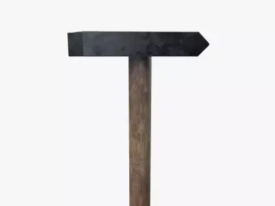 Medieval Hammer V01 Low-poly 3D model