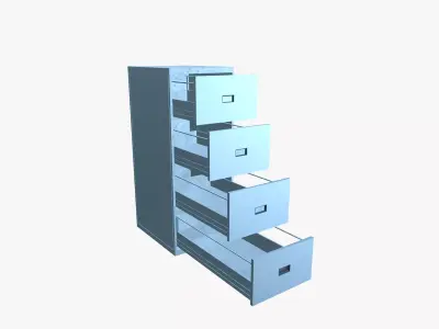 Office file rack Low-poly 3D model
