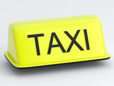 Taxi Rooftop Lamp yellow 3D model