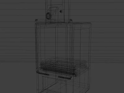 Low-Poly Newspaper Machine Free low-poly 3D model