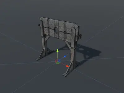 Stocks Prison Low-poly 3D model