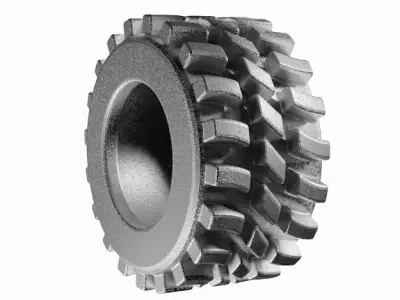 High Poly Tyre tractor tire 3D model