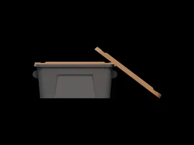 Plastic Storage Bin - Shelve Box Low-poly 3D model