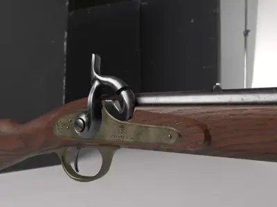 Enfield 1861 Musketoon Low-poly 3D model