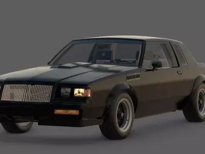 1987 Buick Grand National Regal GNX 3D Model  V6 3D model