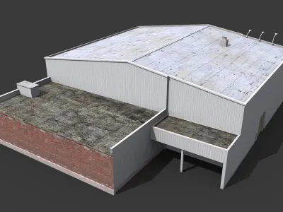 Self Storage Warehouse Low-poly 3D model