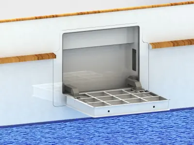 Hydraulic Swimming Platform 3D model