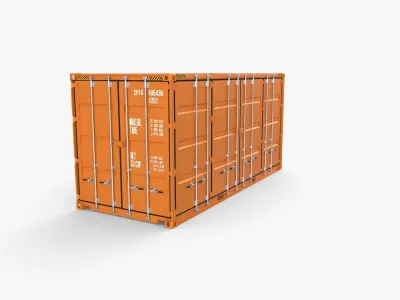 20ft Shipping Container Side Open High Cube 3D model