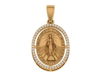  Saint Marry Pendant 3D print model