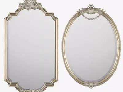 baroque mirrors 3D model