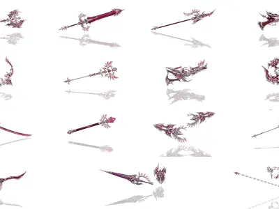 Royal Guard Weapons 3D Model Pack