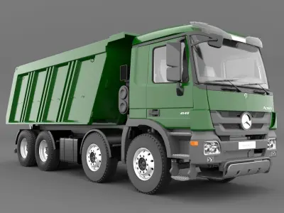 Mercedes Actros 4140-K 8x4 Meiller 3D model