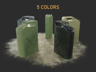 Gameready PBR Jerrycan Low-poly 3D model