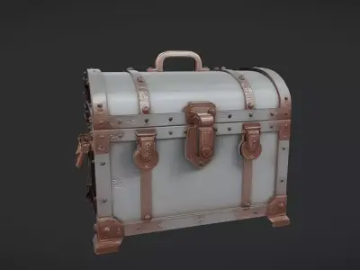 antique treasure chest 3D model