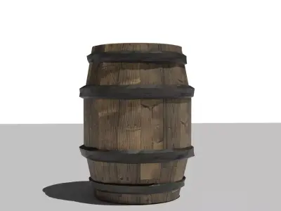 Barrel wooden Free low-poly 3D model order