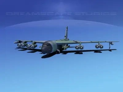 Boeing B-52H Stratofortress V02 3D model