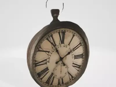 Classic Antique Pocket Watch 3D Asset 3D model