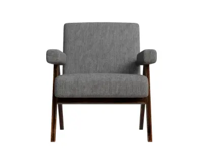 Scandinavian Accent Chair Low-poly 3D model