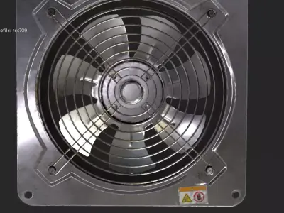  Industrial Fan Exhaust  FBX with textures Low-poly 3D model
