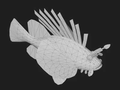 Lionfish Low-poly 3D model purchase